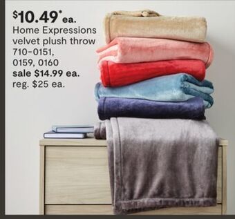 JC Penney Home expressions velvet plush throw offer