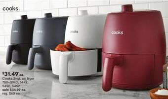 JC Penney Cooks 2-qt. air fryer offer