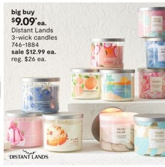 JC Penney Distant lands 3-wick candles offer
