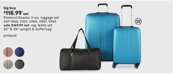 JC Penney Protocol kessler 3-pc. luggage set offer