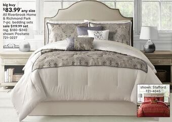 JC Penney Riverbrook home & richmond park 7-pc. bedding sets offer