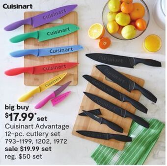 JC Penney Cuisinart advantage 12-pc. cutlery set offer