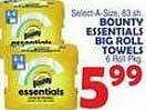 Bravo Supermarkets Bounty essentials big roll towels offer