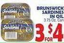 Bravo Supermarkets Brunswick sardines in oil offer