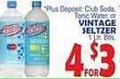 Bravo Supermarkets Vintage seltzer offer