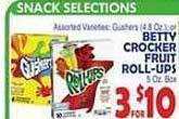 Bravo Supermarkets Betty crocker fruit roll-ups offer