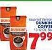Bravo Supermarkets Dunkin' coffee offer