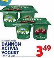 Bravo Supermarkets Dannon activia yogurt offer