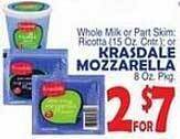 Bravo Supermarkets Krasdale mozzarella offer