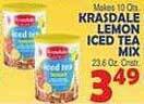 Bravo Supermarkets Krasdale lemon iced tea mix offer