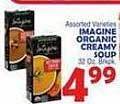 Bravo Supermarkets Imagine organic creamy soup offer