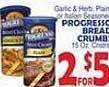 Bravo Supermarkets Progresso bread crumbs offer