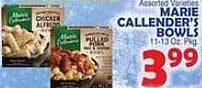 Bravo Supermarkets Marie callender's bowls offer