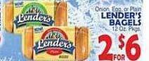 Bravo Supermarkets Lender's bagels offer