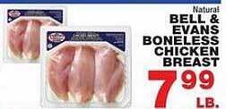 Bravo Supermarkets Bell & evans boneless chicken breast offer