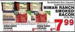 Bravo Supermarkets Niman ranch smoked bacon offer