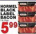 Bravo Supermarkets Hormel black label bacon offer
