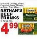 Bravo Supermarkets Nathan's beef franks offer