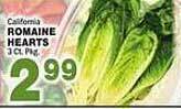 Bravo Supermarkets Romaine hearts offer
