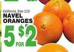 Bravo Supermarkets Navel oranges offer