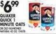 Met Foodmarkets Quaker quick 1 minute oats offer