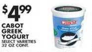 Met Foodmarkets Cabot greek yogurt offer