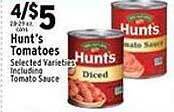 Met Foodmarkets Hunt's tomatoes offer