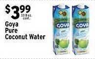 Met Foodmarkets Goya pure coconut water offer