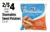 Pioneer Supermarkets Steamables sweet potatoes offer