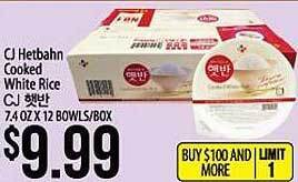 Hmart Cj hetbahn cooked white rice offer