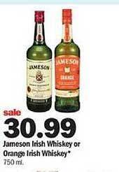 Meijer Jameson irish whiskey or orange irish whiskey offer