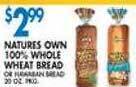 Associated Natures own 100% whole wheat bread offer