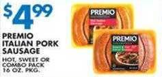 Associated Premio italian pork sausage offer