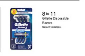 Walgreens Gillette disposable razors offer
