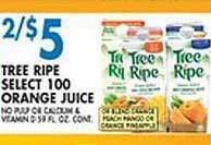 Associated Tree ripe select 100 orange juice offer