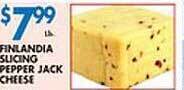Associated Finlandia slicing pepper jack cheese offer