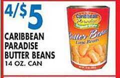 Associated Caribbean paradise butter beans offer