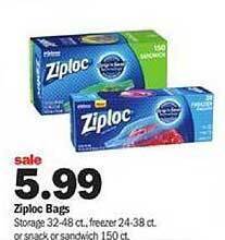 Meijer Ziploc bags offer