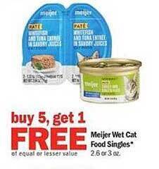 Meijer Meijer wet cat food singles offer