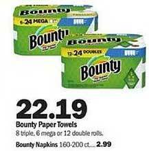 Meijer Bounty paper towels offer