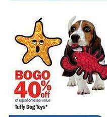 Meijer Tuffy dog toys offer