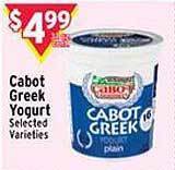 Met Foodmarkets Cabot greek yogurt offer