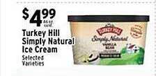 Met Foodmarkets Turkey hill simply natural ice cream offer