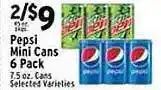 Met Foodmarkets Pepsi mini cans 6 pack offer