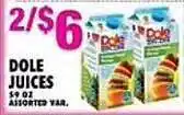 Associated Dole juices offer