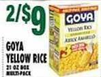 Associated Goya yellow rice offer