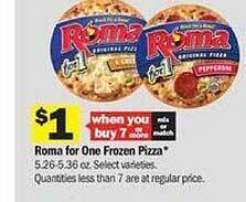 Meijer Roma for one frozen pizza offer