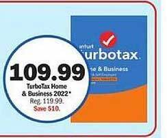 Meijer Turbotax home & business 2022 offer