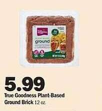 Meijer True goodness plant-based ground brick offer