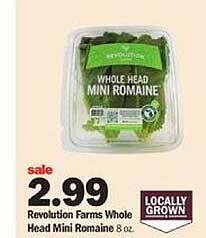 Meijer Revolution farms whole head mini romaine offer